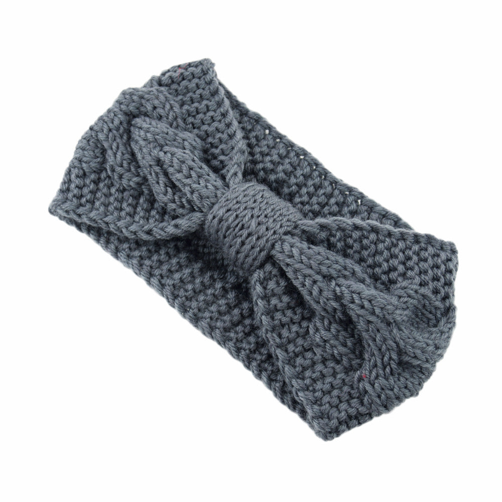 Knitted Braids Wide Headband Head Wrap Elastic Wool Ear Hairband Turban Knotted 1