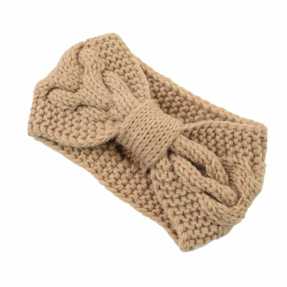 Knitted Braids Wide Headband Head Wrap Elastic Wool Ear Hairband Turban Knotted 1