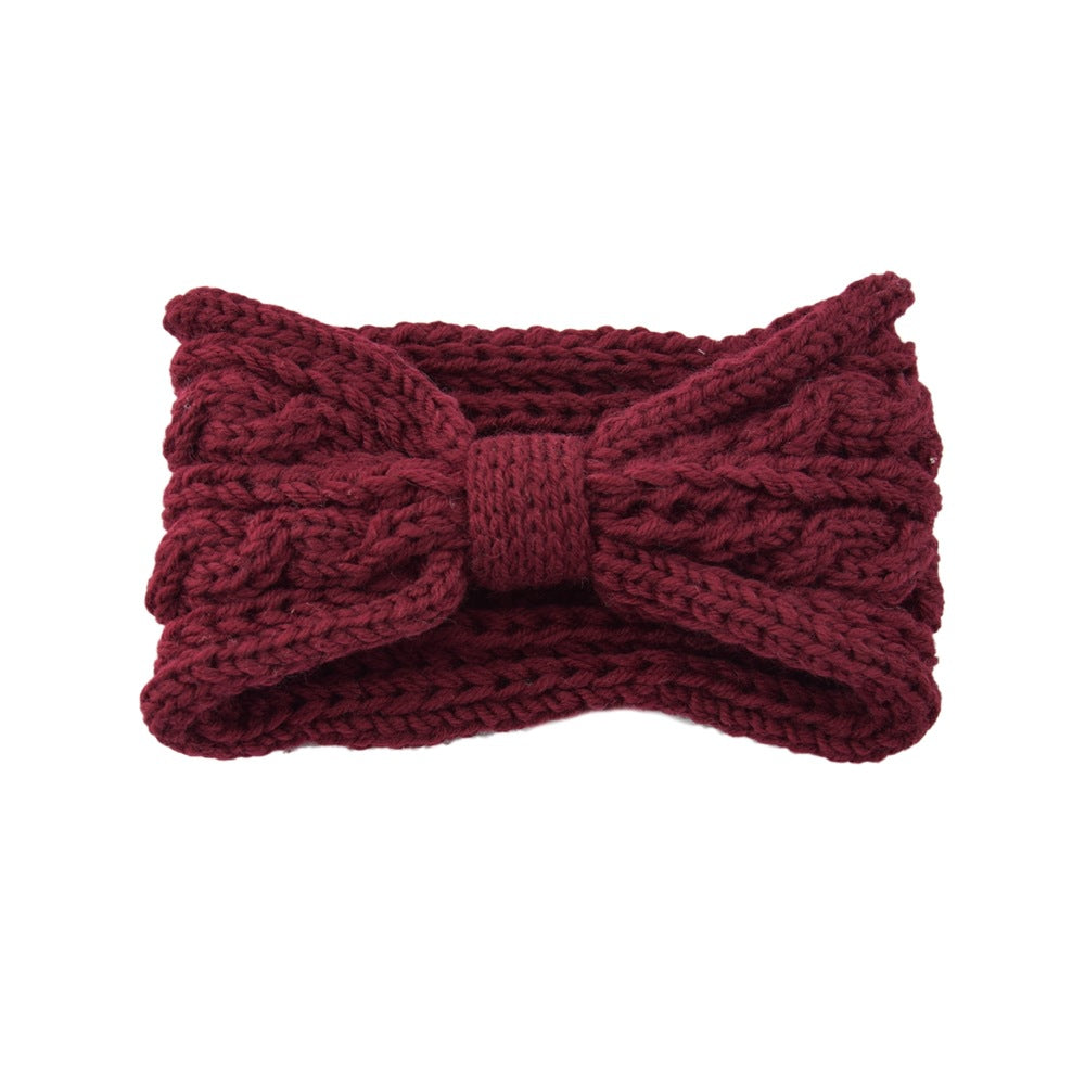 Knitted Braids Wide Headband Head Wrap Elastic Wool Ear Hairband Turban Knotted 2