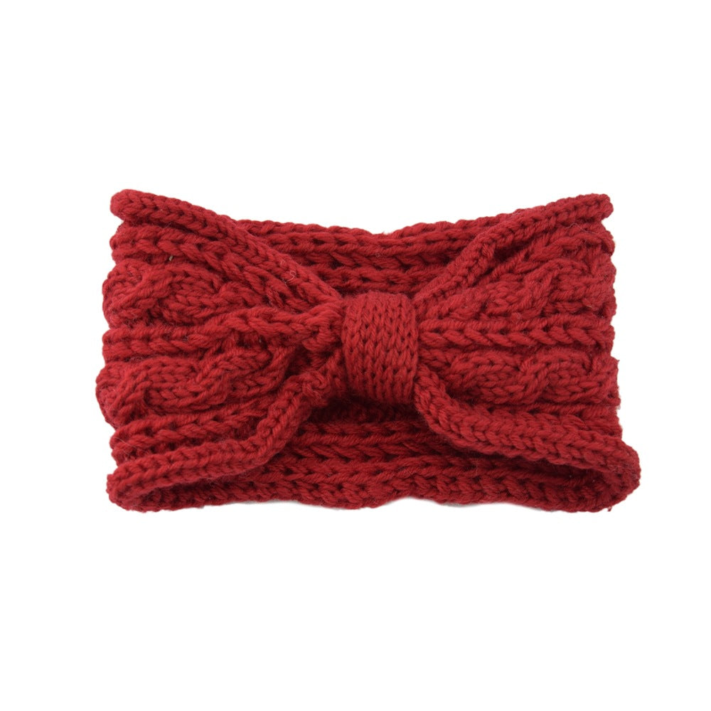 Knitted Braids Wide Headband Head Wrap Elastic Wool Ear Hairband Turban Knotted 2