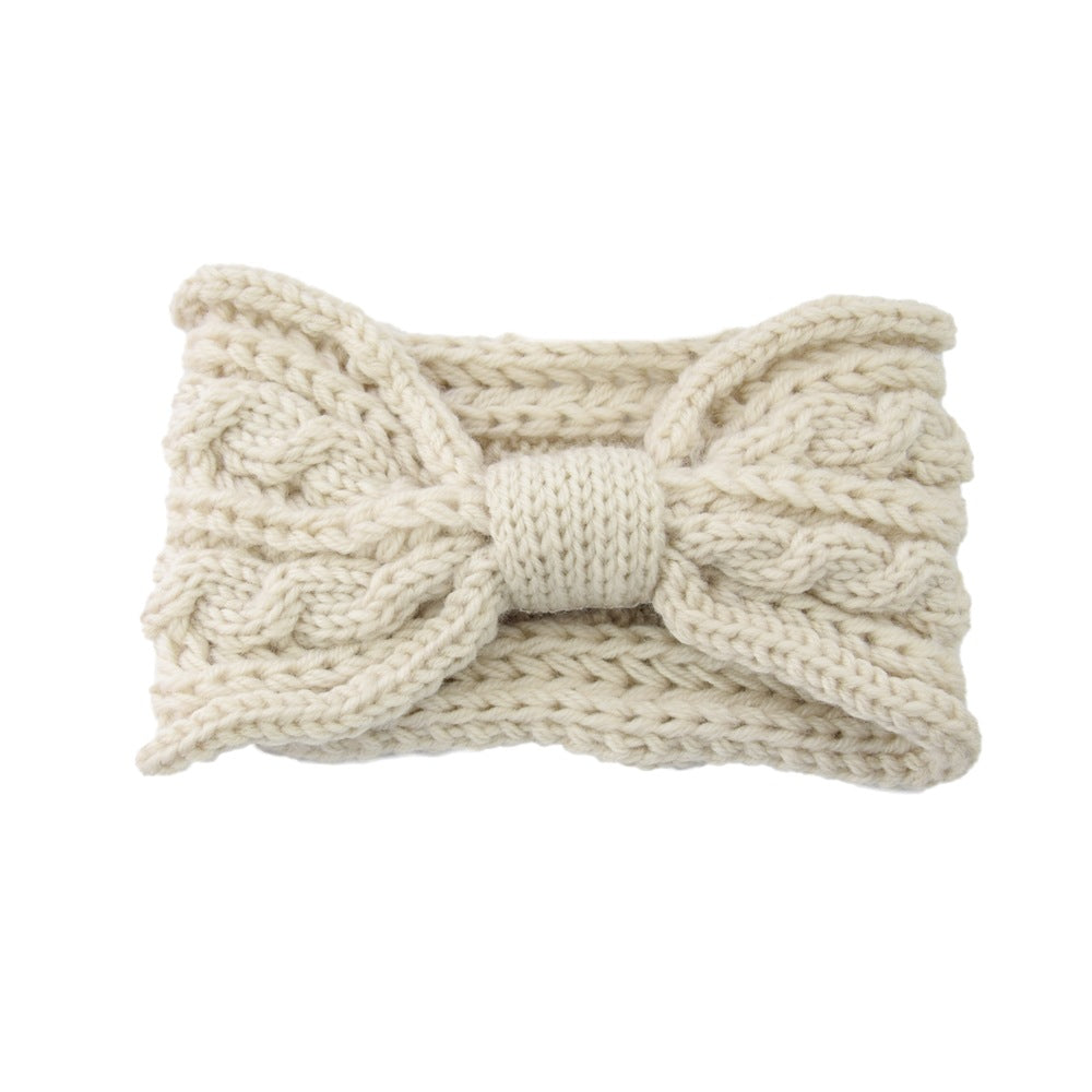Knitted Braids Wide Headband Head Wrap Elastic Wool Ear Hairband Turban Knotted 2