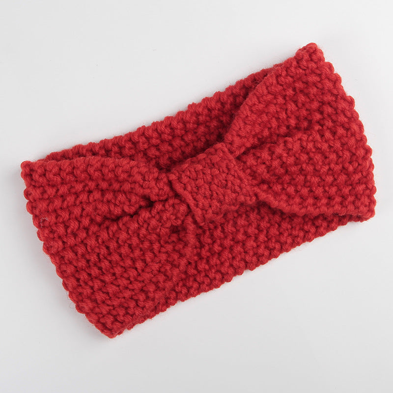 Knitted Braids Wide Headband Head Wrap Elastic Wool Ear Hairband Turban Knotted Corn