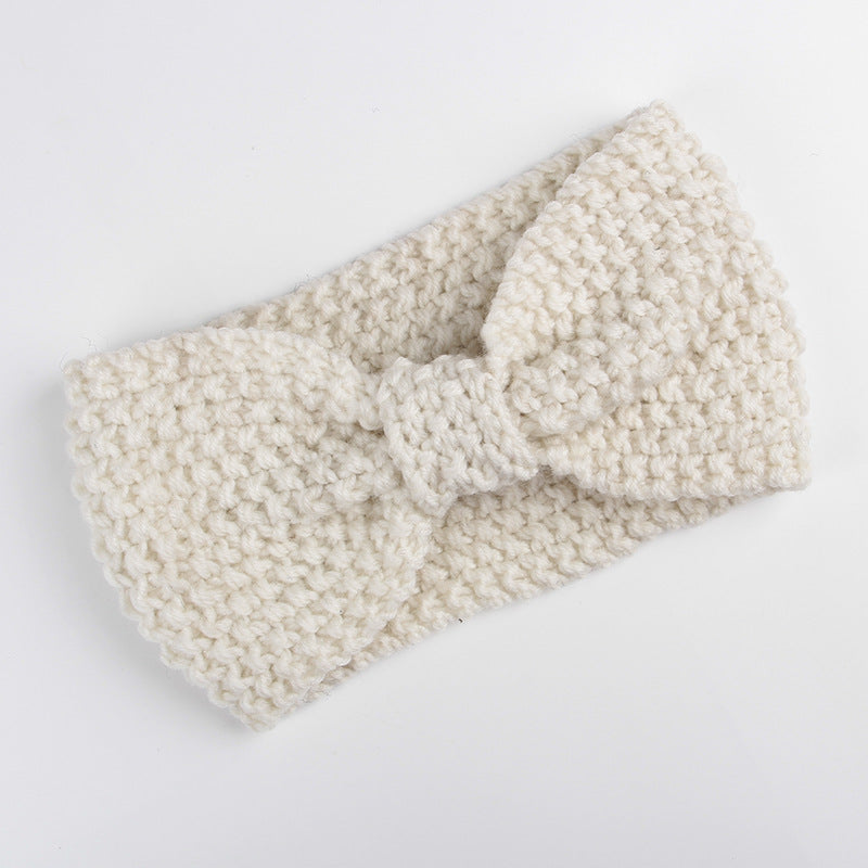 Knitted Braids Wide Headband Head Wrap Elastic Wool Ear Hairband Turban Knotted Corn