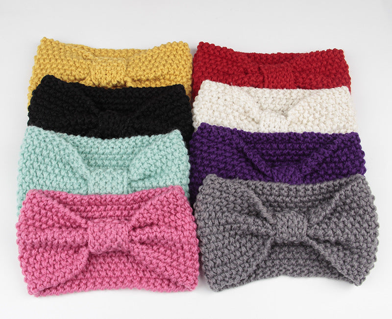 Knitted Braids Wide Headband Head Wrap Elastic Wool Ear Hairband Turban Knotted Corn