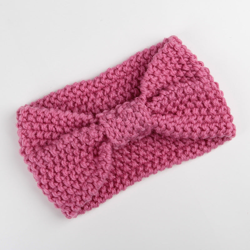 Knitted Braids Wide Headband Head Wrap Elastic Wool Ear Hairband Turban Knotted Corn