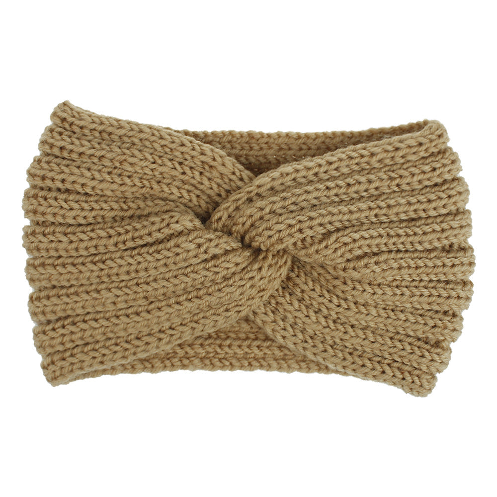 Knitted Braids Wide Headband Head Wrap Elastic Wool Ear Hairband Turban 8