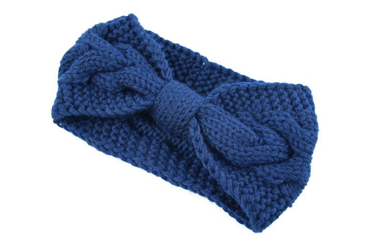 Knitted Braids Wide Headband Head Wrap Elastic Wool Ear Hairband Turban Knotted 1