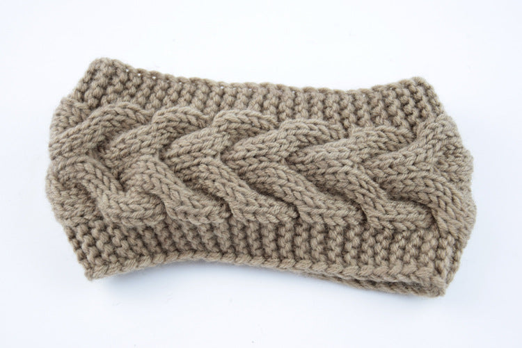 Knitted Braids Wide Headband Head Wrap Elastic Wool Ear Hairband Turban Knotted 1
