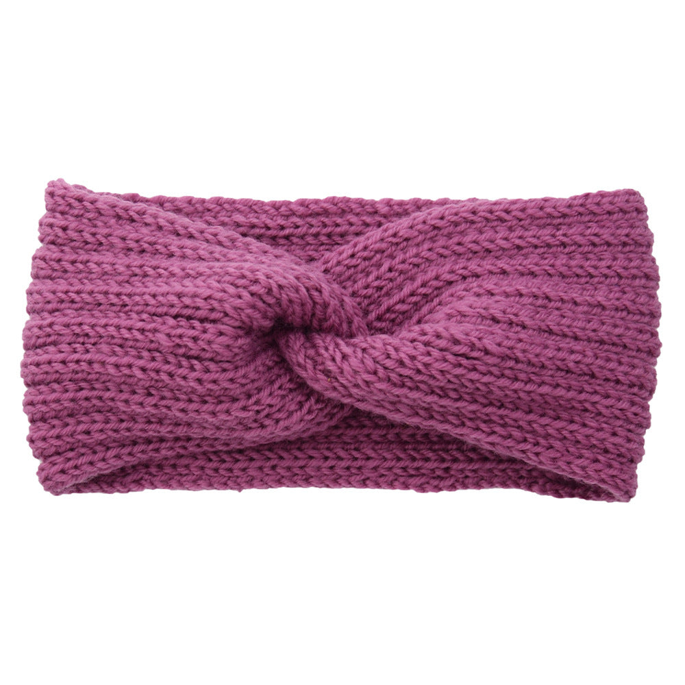 Knitted Braids Wide Headband Head Wrap Elastic Wool Ear Hairband Turban 8