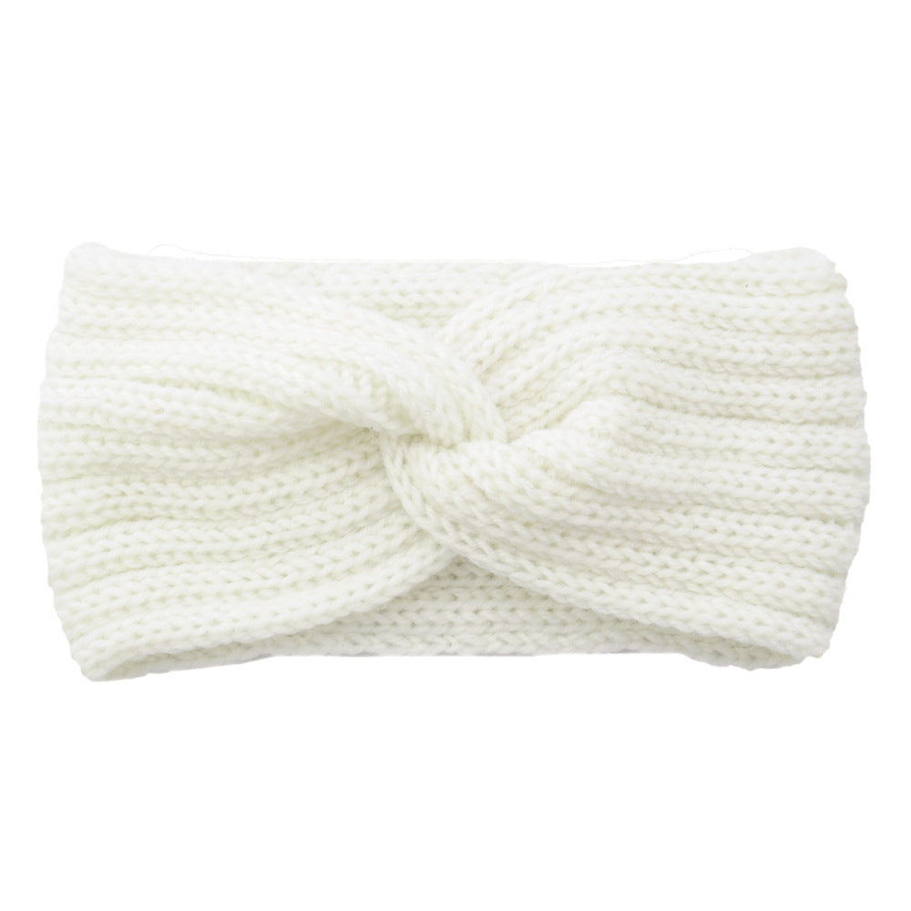 Knitted Braids Wide Headband Head Wrap Elastic Wool Ear Hairband Turban 8