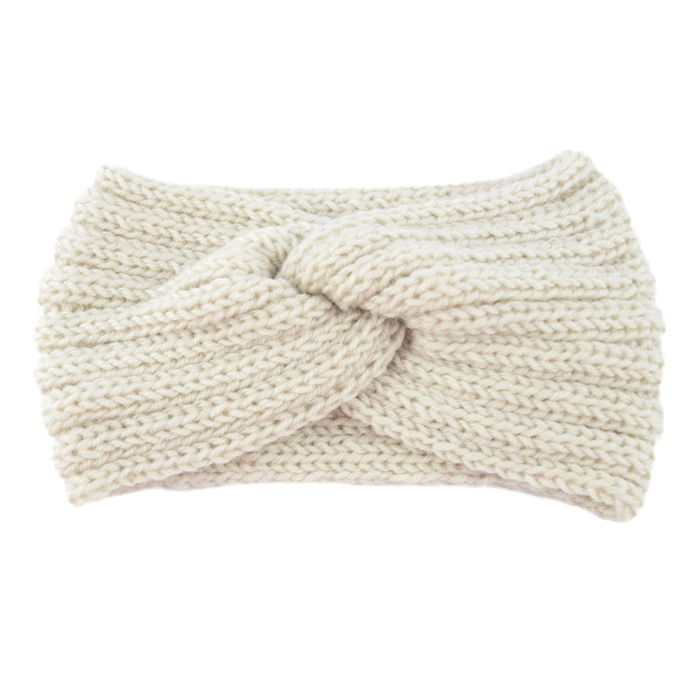 Knitted Braids Wide Headband Head Wrap Elastic Wool Ear Hairband Turban 8