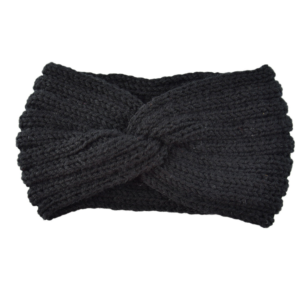 Knitted Braids Wide Headband Head Wrap Elastic Wool Ear Hairband Turban 8