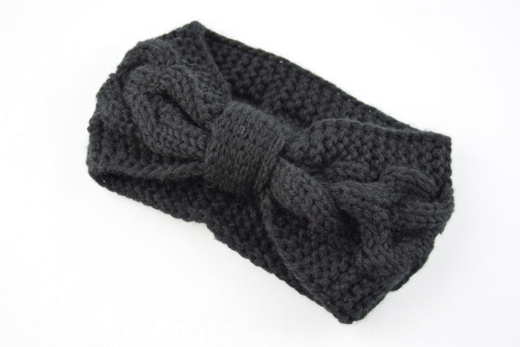 Knitted Braids Wide Headband Head Wrap Elastic Wool Ear Hairband Turban Knotted 1
