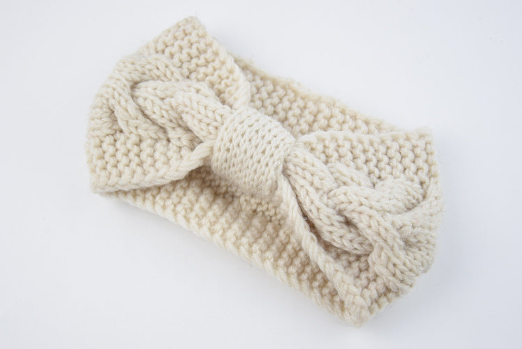 Knitted Braids Wide Headband Head Wrap Elastic Wool Ear Hairband Turban Knotted 1