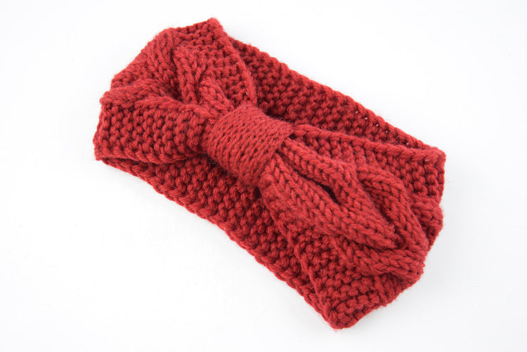 Knitted Braids Wide Headband Head Wrap Elastic Wool Ear Hairband Turban Knotted 1