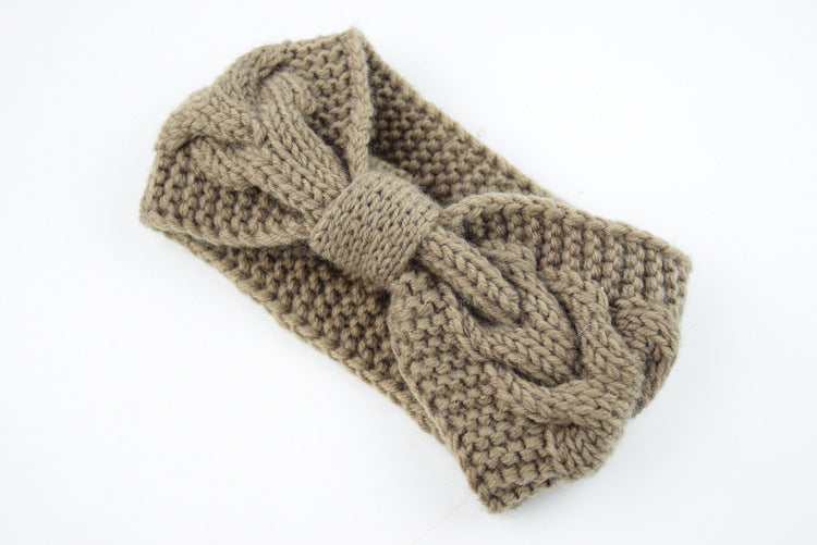 Knitted Braids Wide Headband Head Wrap Elastic Wool Ear Hairband Turban Knotted 1