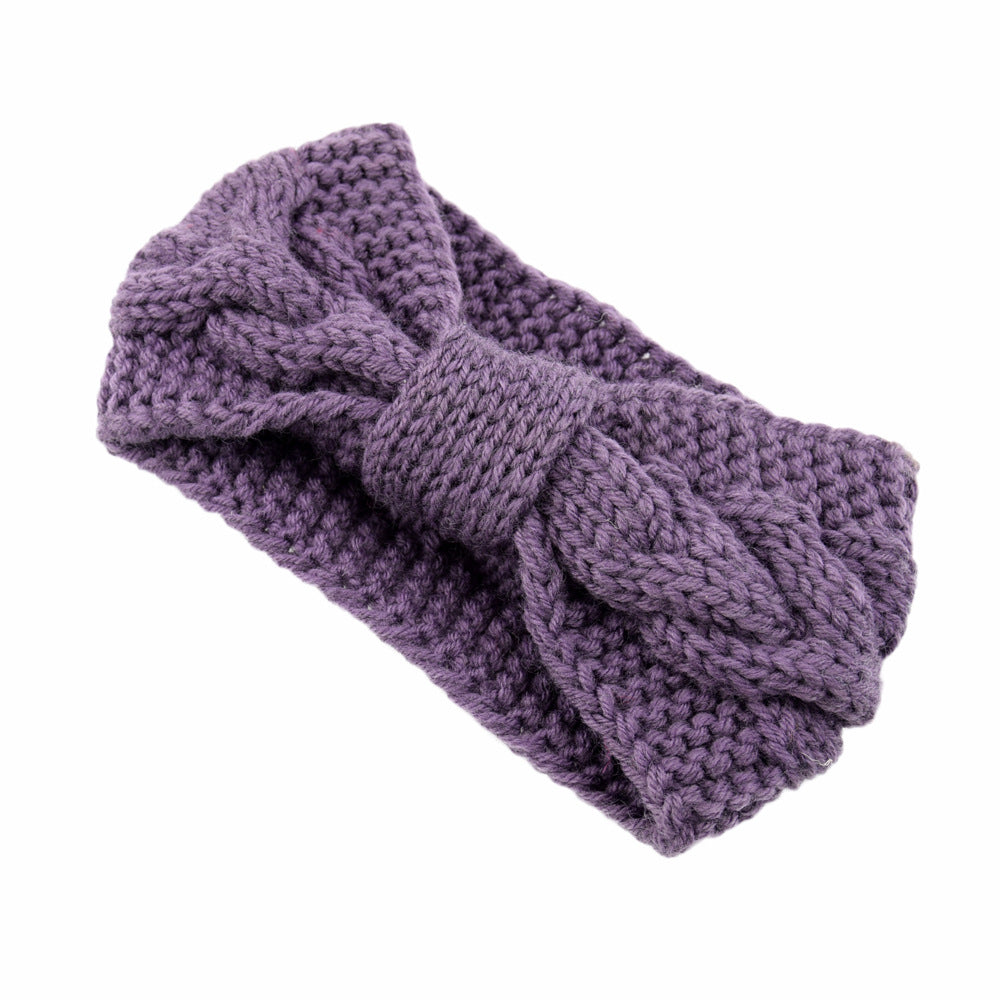Knitted Braids Wide Headband Head Wrap Elastic Wool Ear Hairband Turban Knotted 1