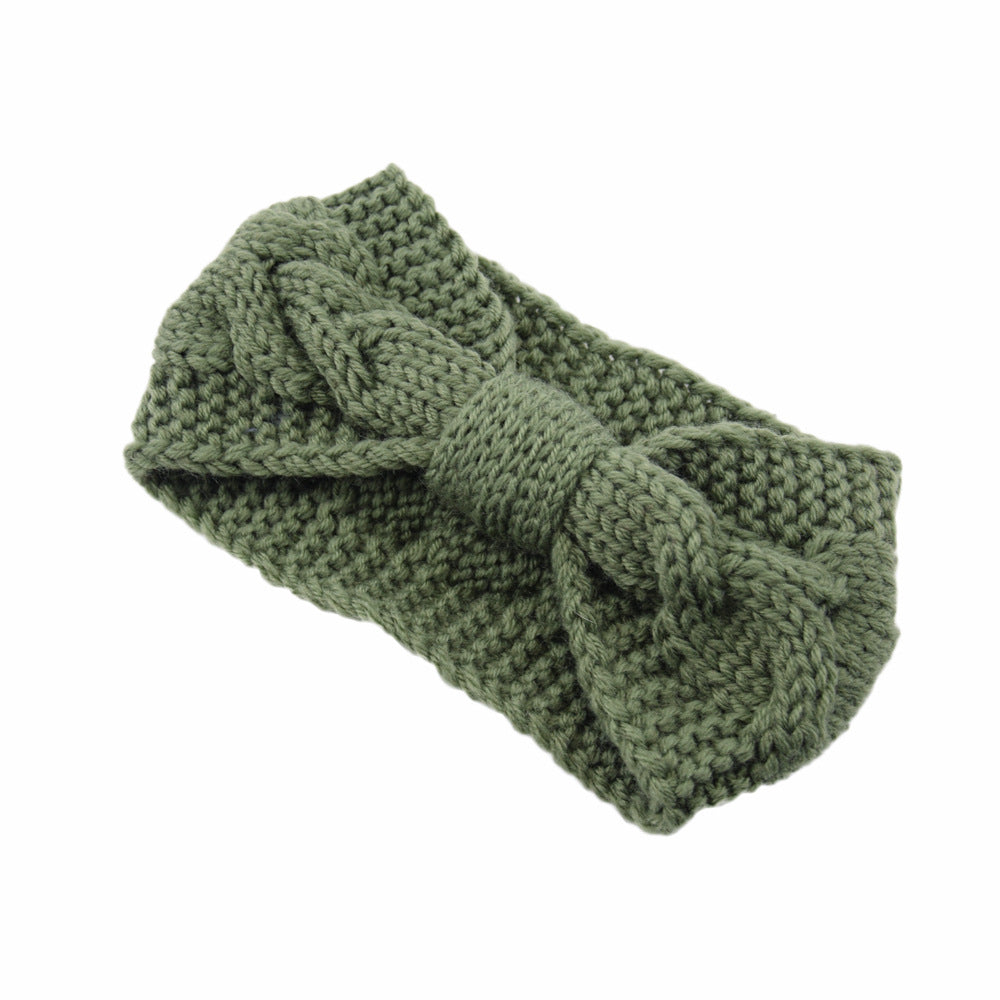 Knitted Braids Wide Headband Head Wrap Elastic Wool Ear Hairband Turban Knotted 1