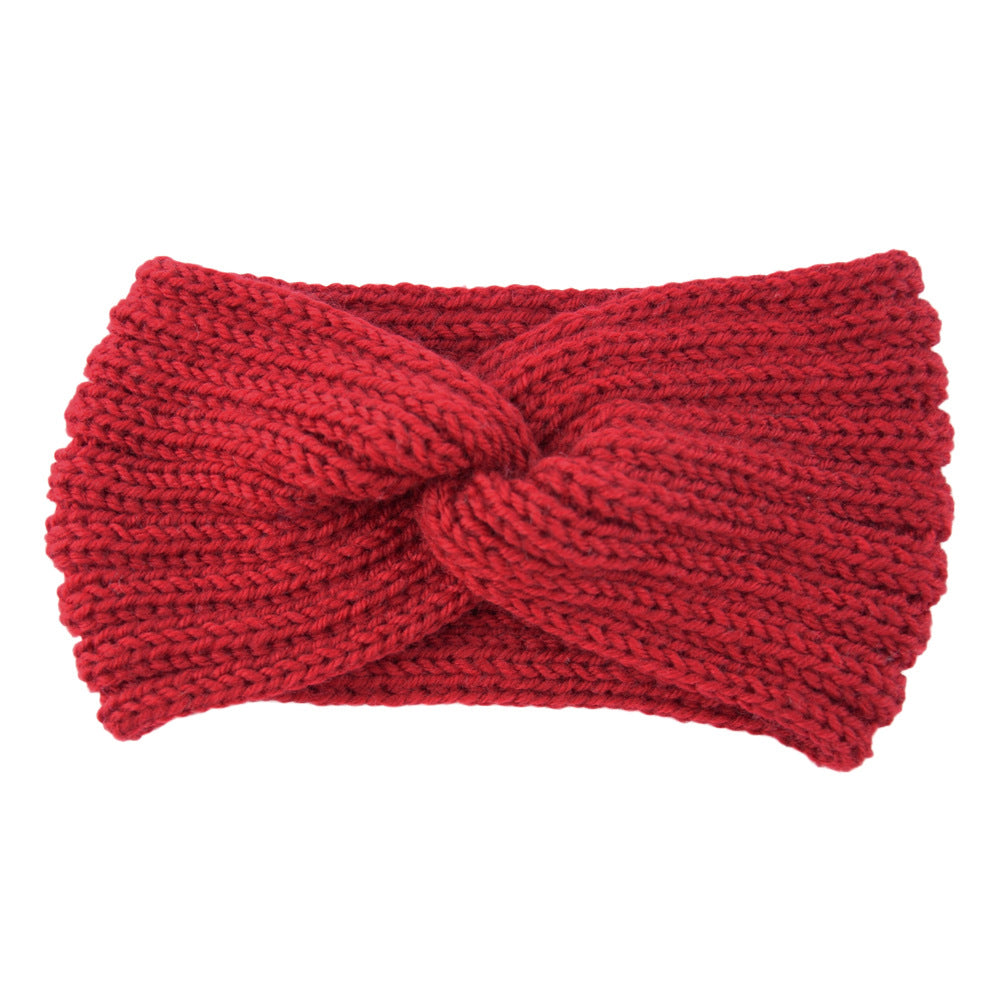 Knitted Braids Wide Headband Head Wrap Elastic Wool Ear Hairband Turban 8