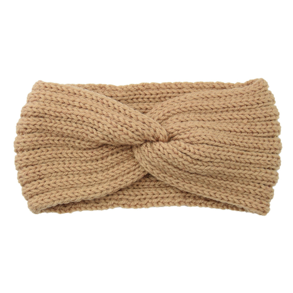 Knitted Braids Wide Headband Head Wrap Elastic Wool Ear Hairband Turban 8