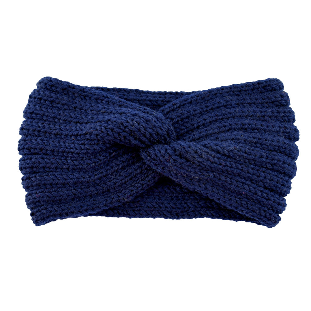 Knitted Braids Wide Headband Head Wrap Elastic Wool Ear Hairband Turban 8