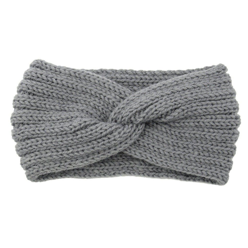 Knitted Braids Wide Headband Head Wrap Elastic Wool Ear Hairband Turban 8