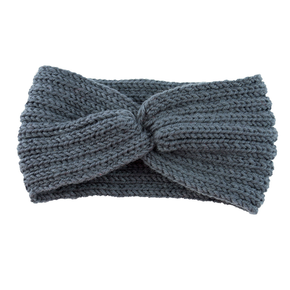 Knitted Braids Wide Headband Head Wrap Elastic Wool Ear Hairband Turban 8