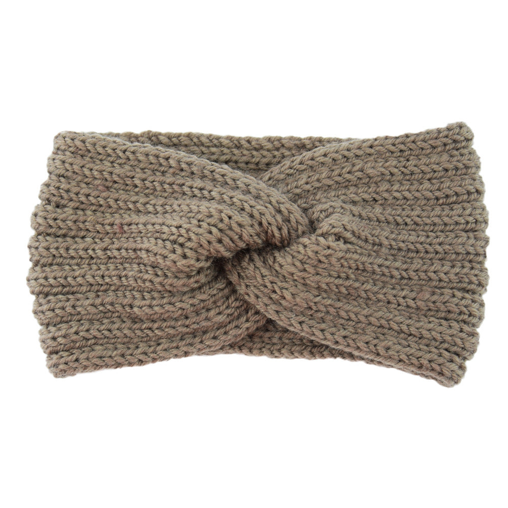 Knitted Braids Wide Headband Head Wrap Elastic Wool Ear Hairband Turban 8