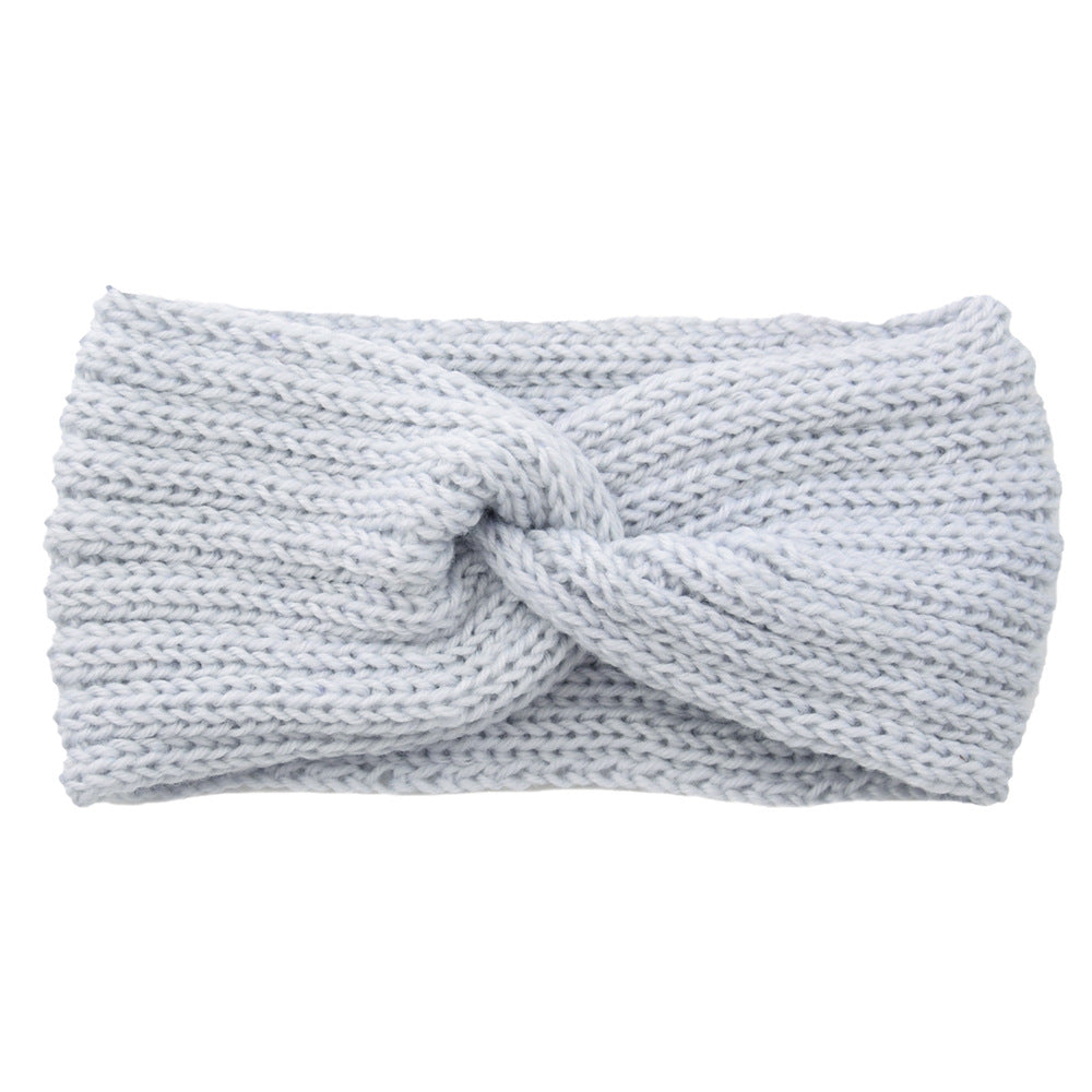 Knitted Braids Wide Headband Head Wrap Elastic Wool Ear Hairband Turban 8