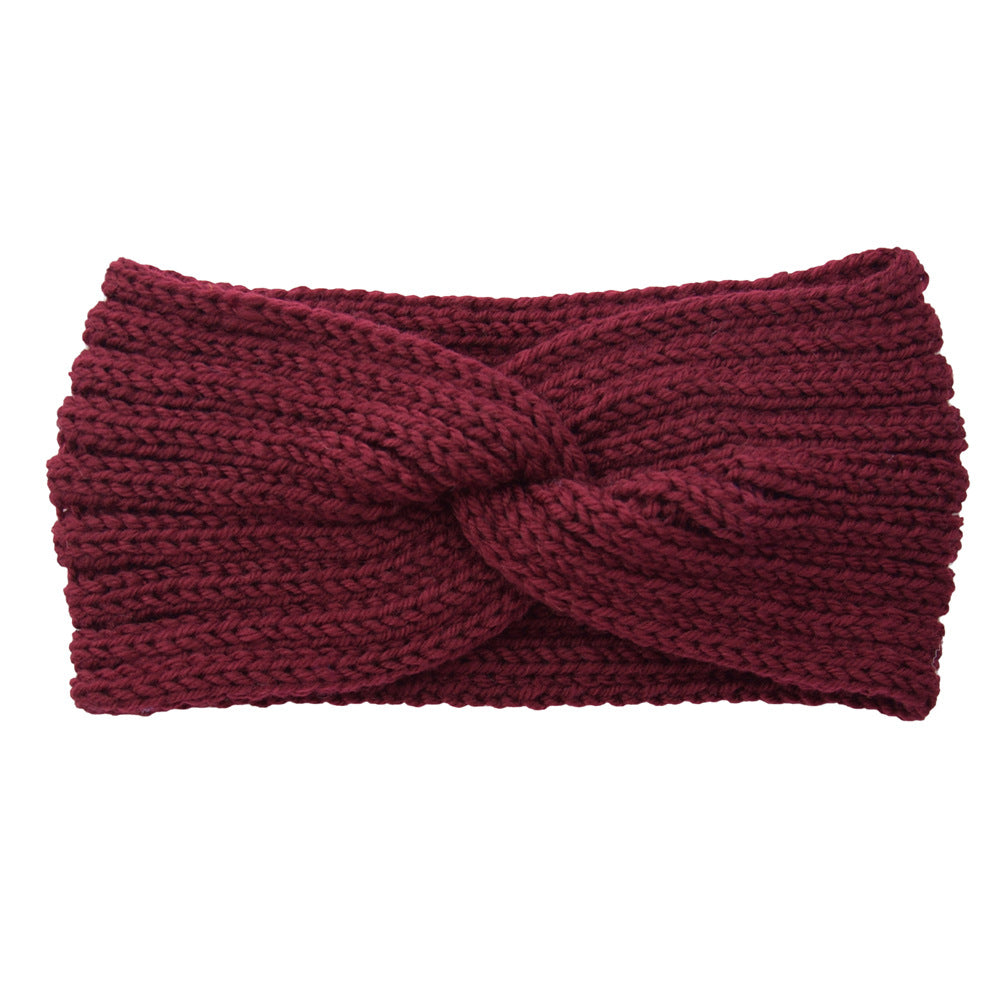 Knitted Braids Wide Headband Head Wrap Elastic Wool Ear Hairband Turban 8