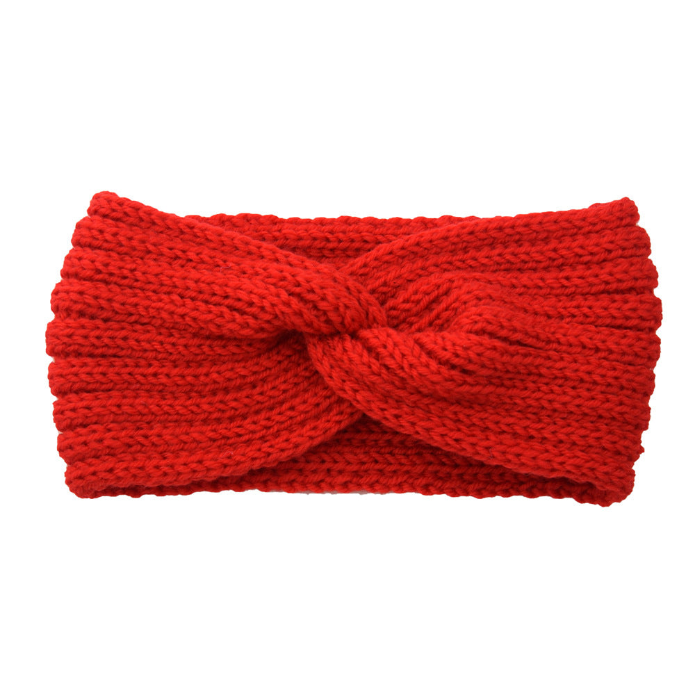 Knitted Braids Wide Headband Head Wrap Elastic Wool Ear Hairband Turban 8