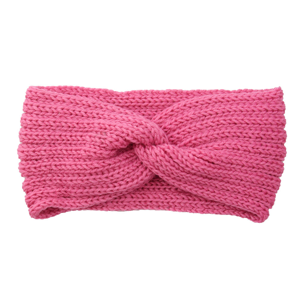 Knitted Braids Wide Headband Head Wrap Elastic Wool Ear Hairband Turban 8