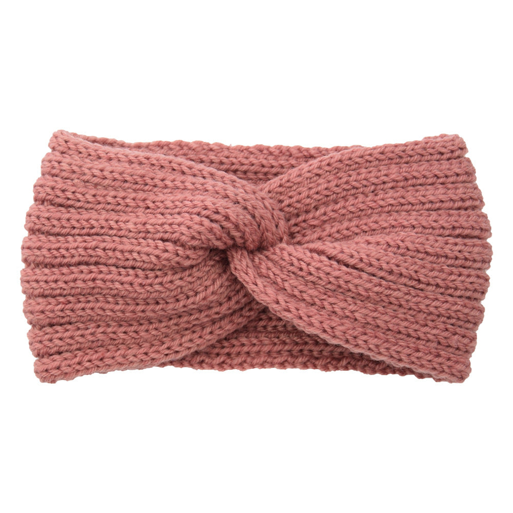 Knitted Braids Wide Headband Head Wrap Elastic Wool Ear Hairband Turban 8