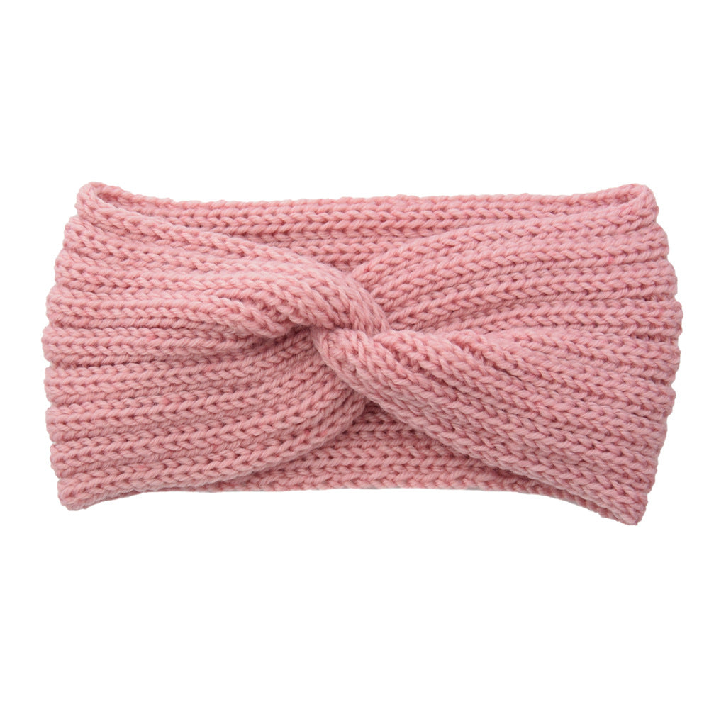 Knitted Braids Wide Headband Head Wrap Elastic Wool Ear Hairband Turban 8