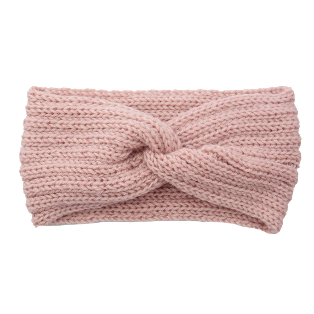 Knitted Braids Wide Headband Head Wrap Elastic Wool Ear Hairband Turban 8