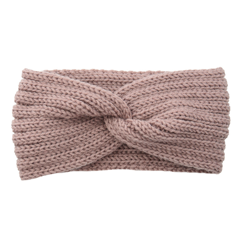 Knitted Braids Wide Headband Head Wrap Elastic Wool Ear Hairband Turban 8