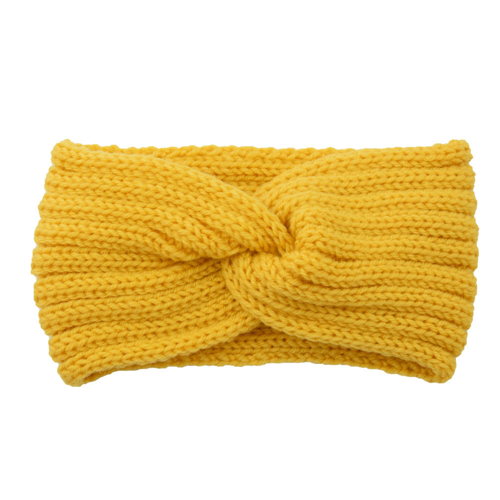 Knitted Braids Wide Headband Head Wrap Elastic Wool Ear Hairband Turban 8