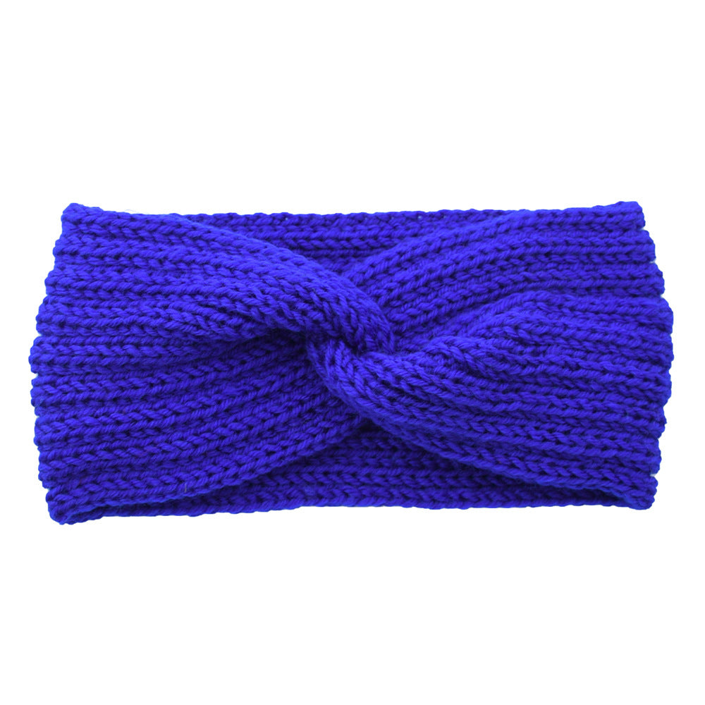 Knitted Braids Wide Headband Head Wrap Elastic Wool Ear Hairband Turban 8