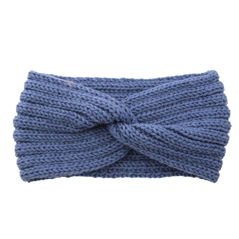 Knitted Braids Wide Headband Head Wrap Elastic Wool Ear Hairband Turban 8