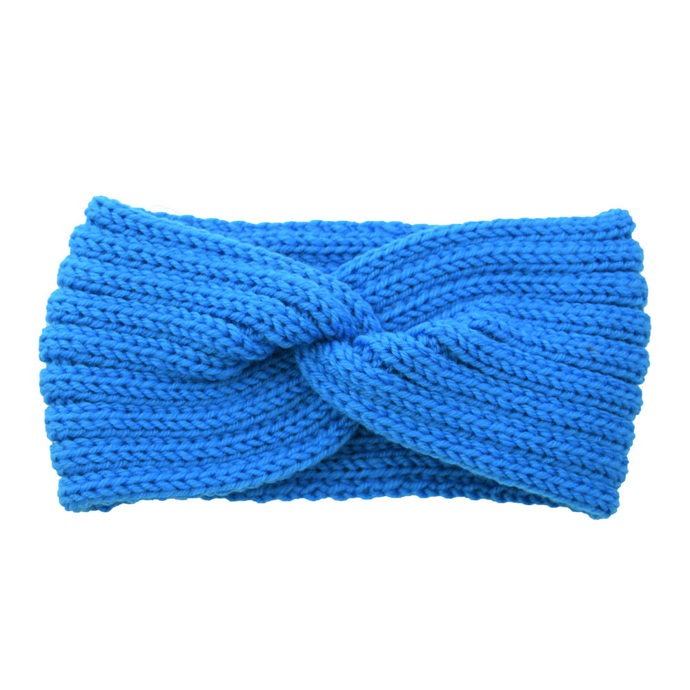 Knitted Braids Wide Headband Head Wrap Elastic Wool Ear Hairband Turban 8