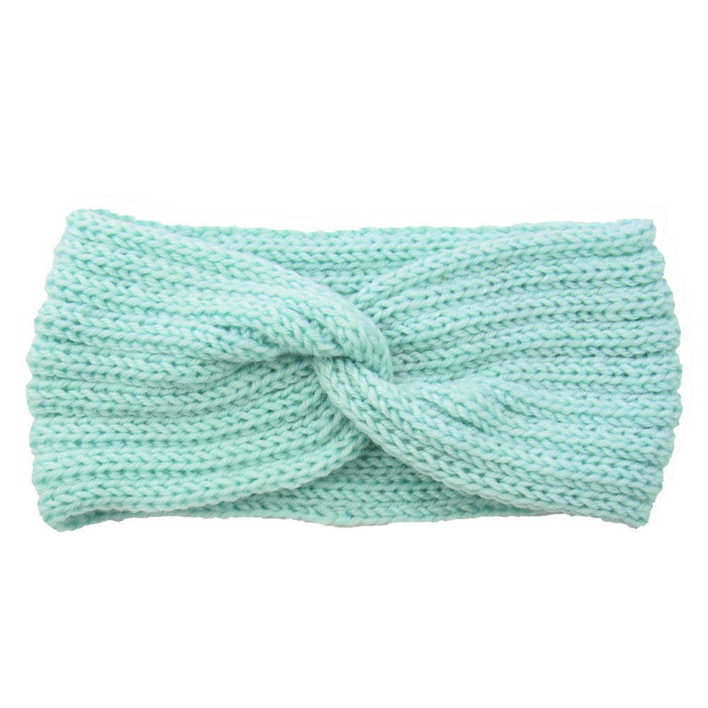 Knitted Braids Wide Headband Head Wrap Elastic Wool Ear Hairband Turban 8