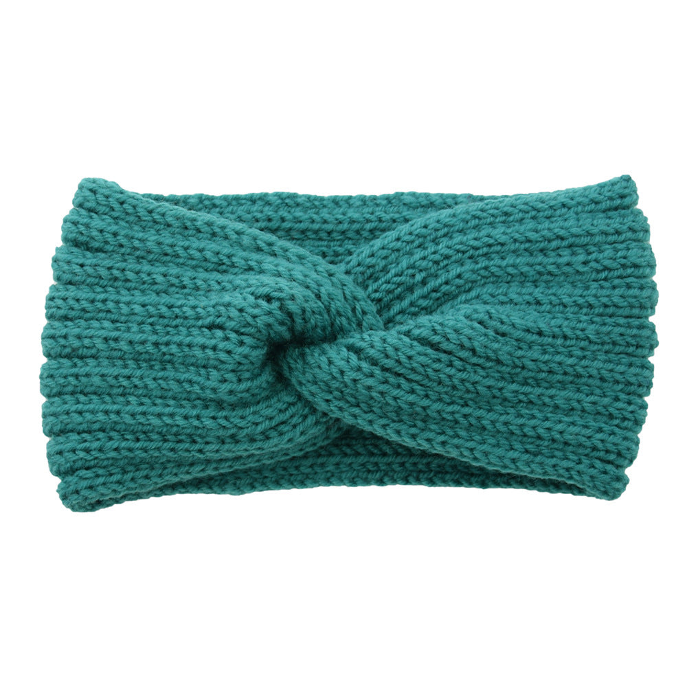 Knitted Braids Wide Headband Head Wrap Elastic Wool Ear Hairband Turban 8