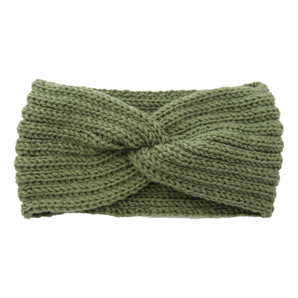 Knitted Braids Wide Headband Head Wrap Elastic Wool Ear Hairband Turban 8