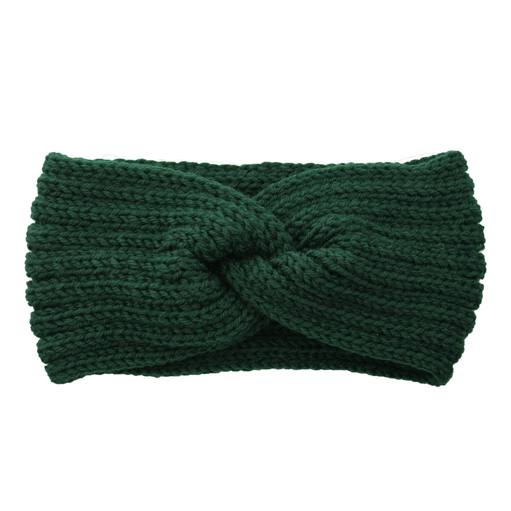 Knitted Braids Wide Headband Head Wrap Elastic Wool Ear Hairband Turban 8