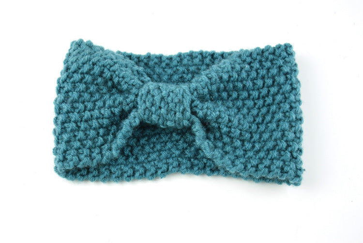 Knitted Braids Wide Headband Head Wrap Elastic Wool Ear Hairband Turban Knotted Corn