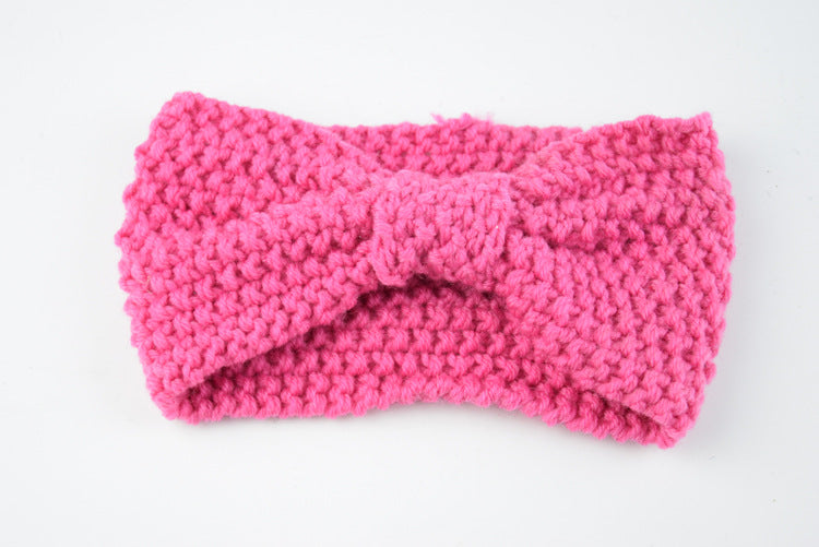 Knitted Braids Wide Headband Head Wrap Elastic Wool Ear Hairband Turban Knotted Corn