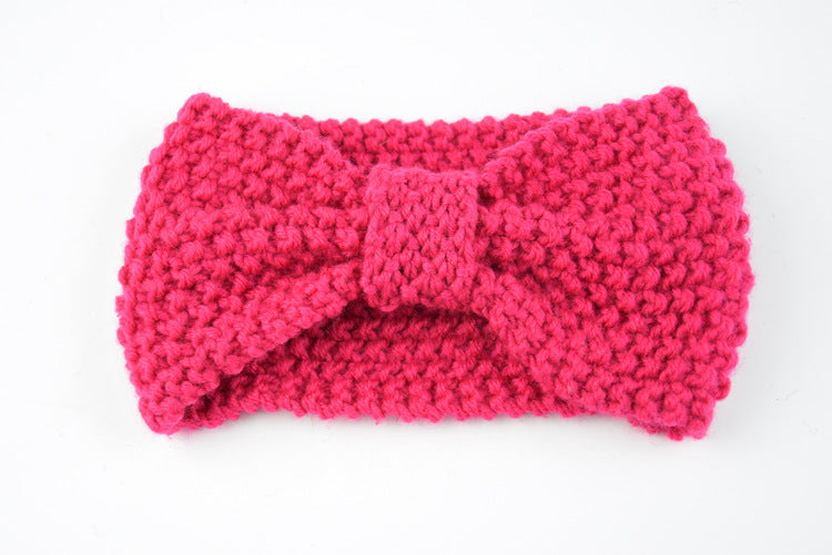 Knitted Braids Wide Headband Head Wrap Elastic Wool Ear Hairband Turban Knotted Corn