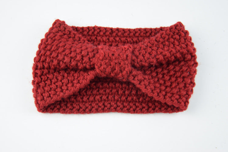 Knitted Braids Wide Headband Head Wrap Elastic Wool Ear Hairband Turban Knotted Corn