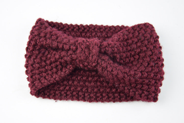 Knitted Braids Wide Headband Head Wrap Elastic Wool Ear Hairband Turban Knotted Corn