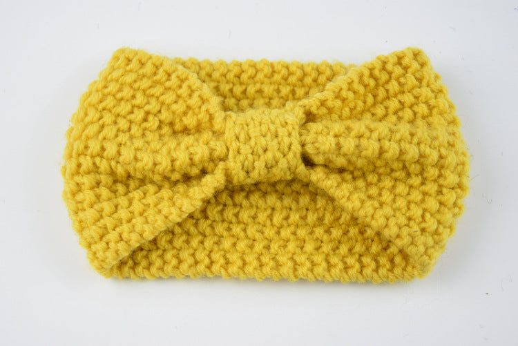 Knitted Braids Wide Headband Head Wrap Elastic Wool Ear Hairband Turban Knotted Corn